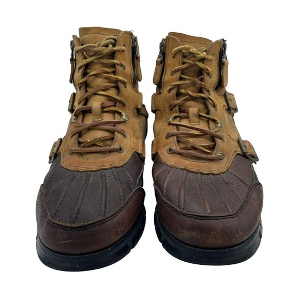 Ralph Lauren Polo Sports Demond Leather Upper Buckle Boots Brown Size 10.5 D - Picture 1 of 13